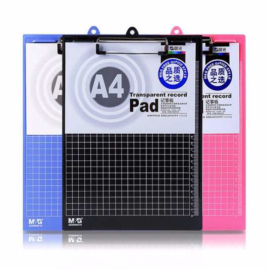 M&G  Chenguang A4 Note Board Vertical Plastic Clipboard -1pcs-No: ADM94510