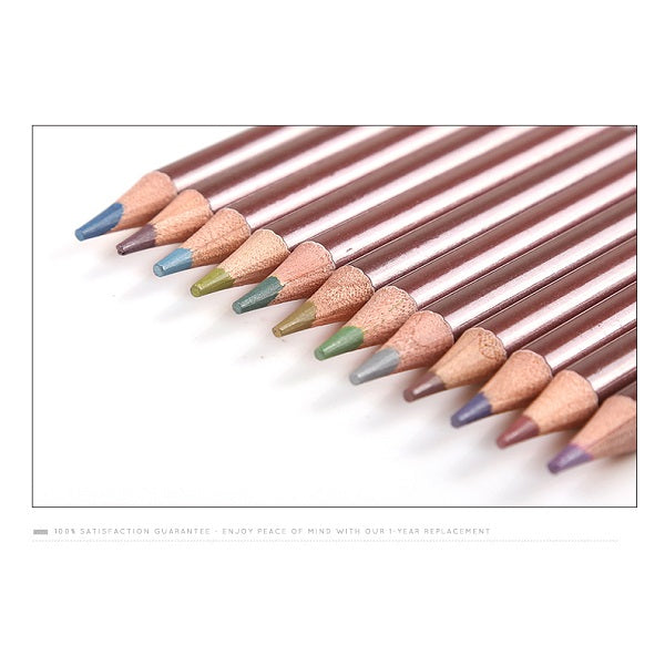 Superior Artist Metallic Colour Pencil Professionals Metal Box Non-toxic - 12pcs