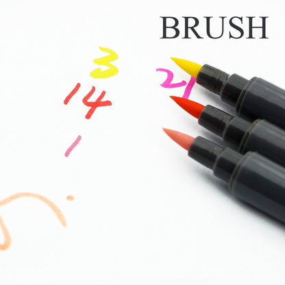 مجموعة أقلام تحديد قابلة للذوبان في الماء من إم آند جي تشنغوانغ، برأسين، 48 لونًا - رقم المنتج: APMW7609