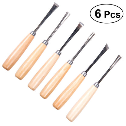 Wood Carving Hand Chisel Tool Set Woodworking Professional - 6pcs