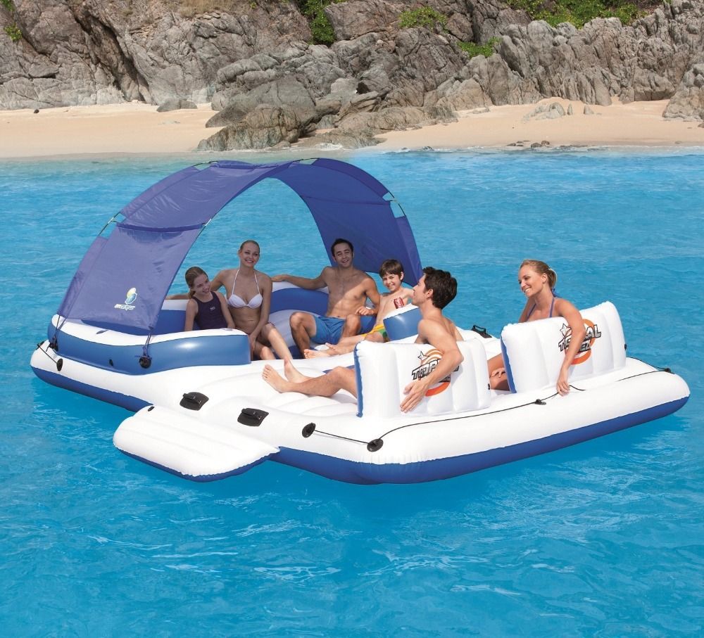 Bestway CoolerZ Tropical Breeze Inflatable Floating Island 389*274cm - No:43105
