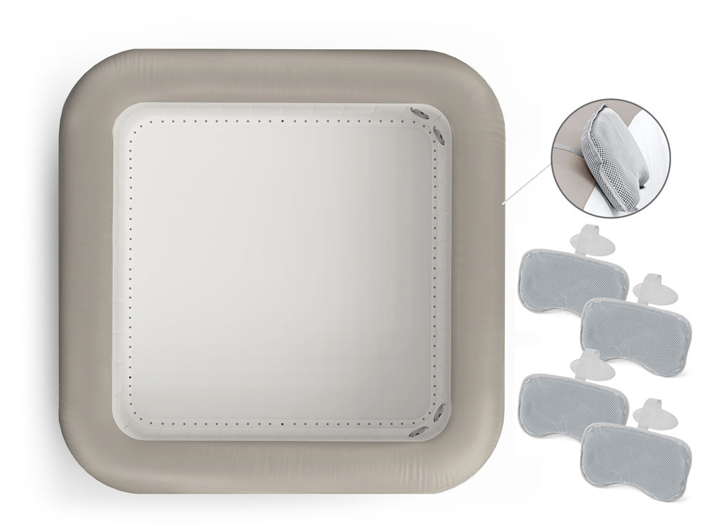 حوض استحمام ساخن قابل للنفخ من بيست واي لاي-زي-سبا كابو، موفر للطاقة، مزود بنظام هيدروجيت ذكي، أبعاده 180 سم × 180 سم × 71 سم، مع إمكانية التحكم عبر تطبيق، يتسع لـ 4-6 أشخاص - رقم المنتج: 6001R