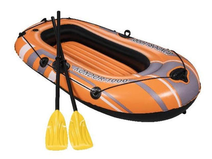 Inflatable Raft and Oar Set For Pool & Small Lakes 1 Person - 1.55m x 97cm