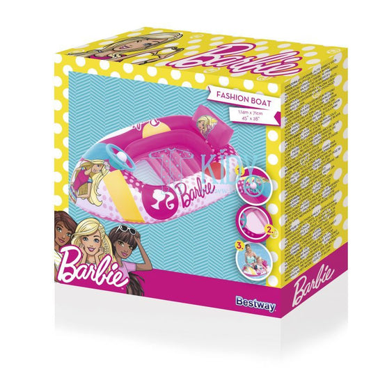 Bestway Inflatable Barbie Beach Boat for children Barbie with steering wheel 114cm x 74cm - No:93204