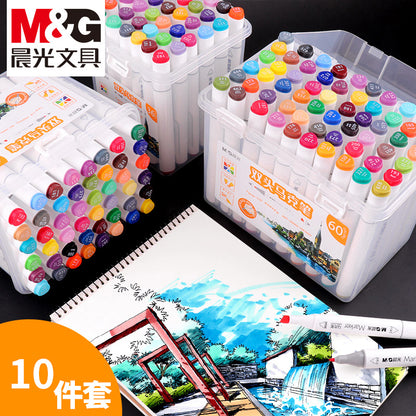 M&G Chenguang double-headed marker set 12 colors 1.0mm-5.0mm - No:APMV0905