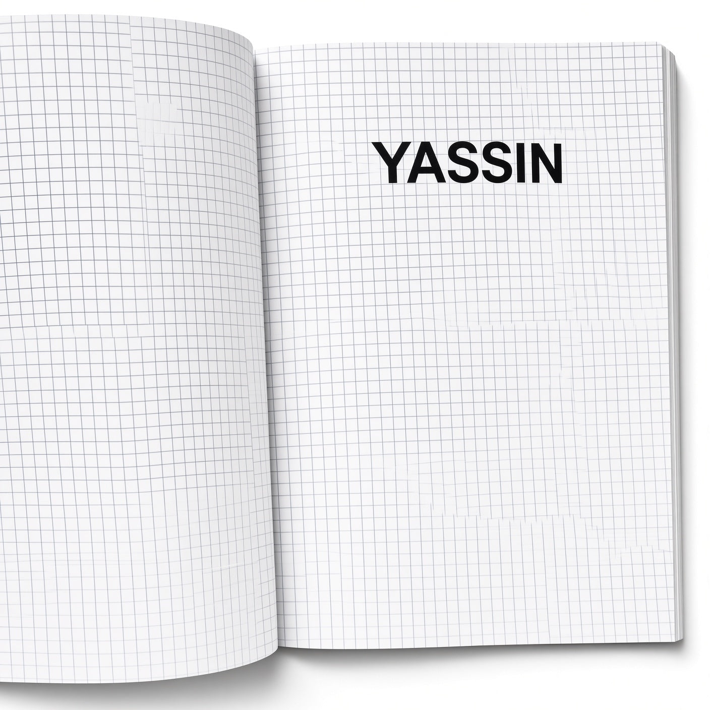 YASSIN Geometric Notebook B5 – 100 Sheets, Grid Ruled, Stapled Notebook, 17 × 25 cm, 60 GSM - No: 0884