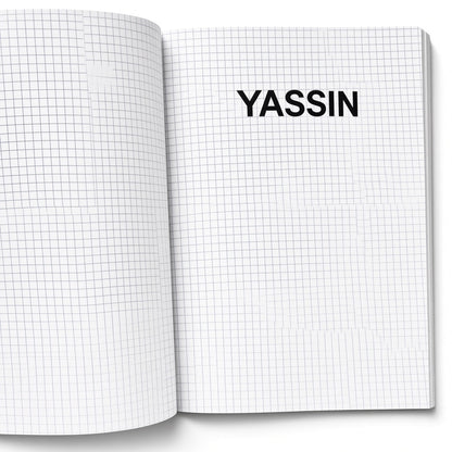 YASSIN Geometric Notebook B5 – 100 Sheets, Grid Ruled, Stapled Notebook, 17 × 25 cm, 60 GSM - No: 0884