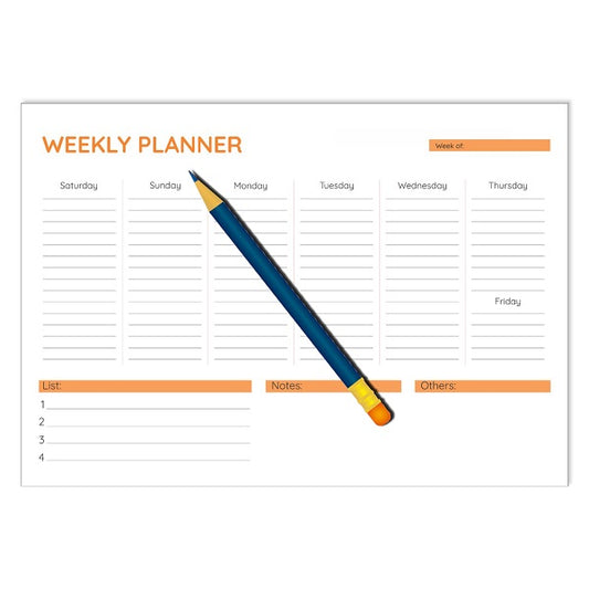 Yassin To Do Weekly planner - A4 - 52 sheets - No:1115