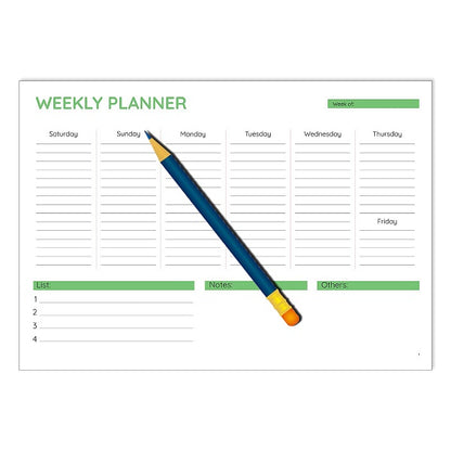 Yassin To Do Weekly planner - A4 - 52 sheets - No:1114