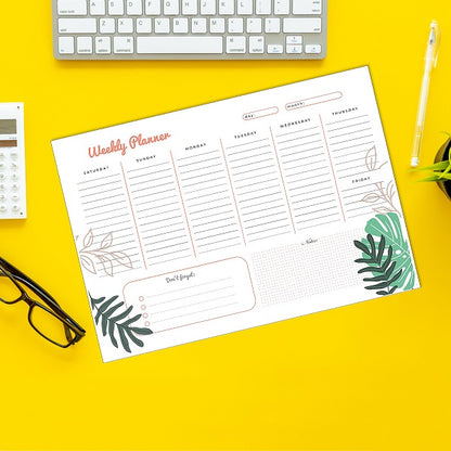 Yassin To Do Weekly planner - A4 - 52 sheets - No:1119