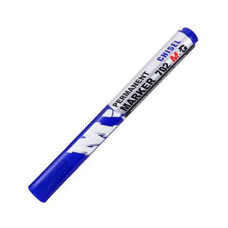 M&G Chenguang 702 Permanent Marker – Chisel Tip, Waterproof, Quick-Drying Ink - Blue , Black or Red – 1pcs - No: APMY2277