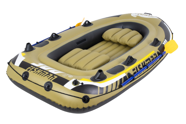 طقم قارب جيلونج فيشمان 300 قابل للنفخ، أبعاده 252 سم × 125 سم × 40 سم - رقم: 07208-1