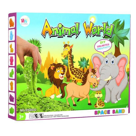Animal World Colourful Space Sand Clay With Modelling Tools 400g No.BS6632
