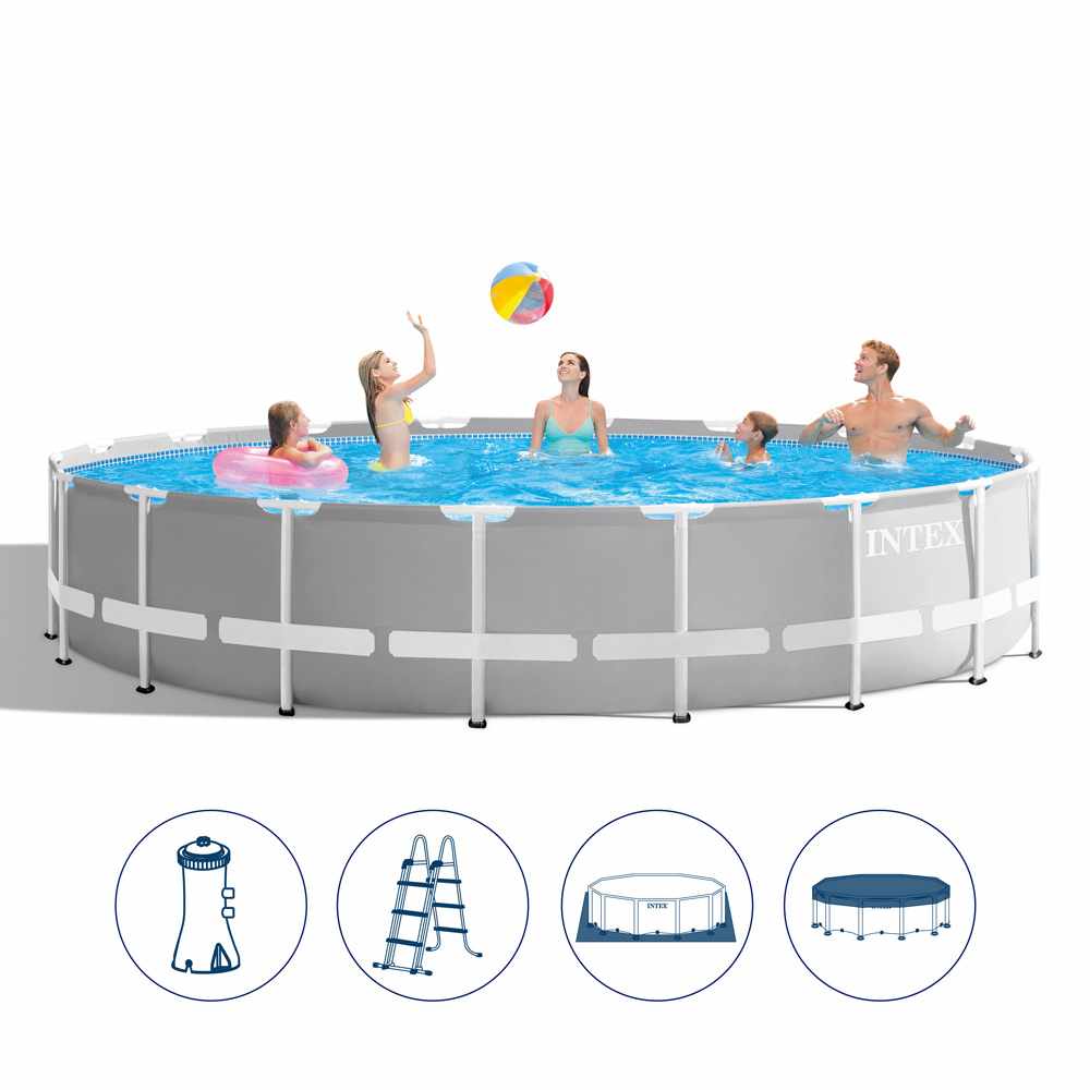 مسبح إنتكس بريزم فريم دائري فوق الأرض 549 × 122 سم - رقم: 26732