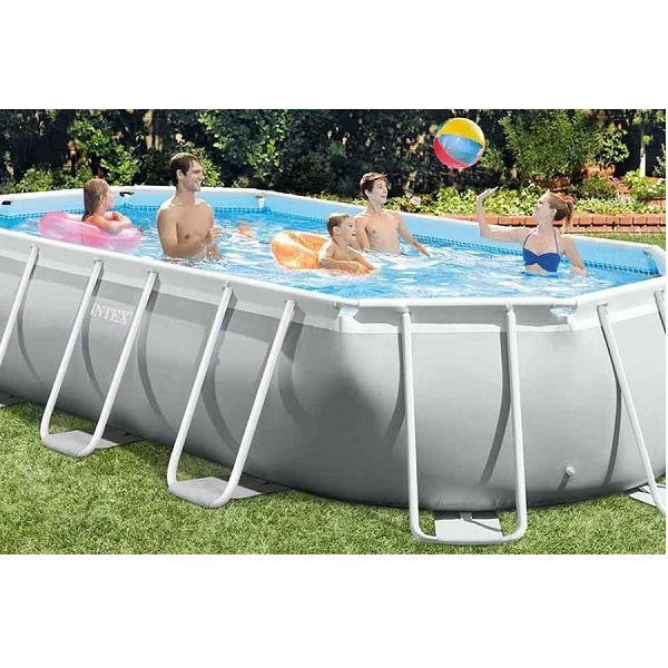 مسبح بيضاوي بإطار بريزم من إنتكس، أبعاده 610×305×122 سم - رقم: 26798 