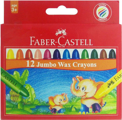 Faber-Castell 12 Coloured Wax Crayons