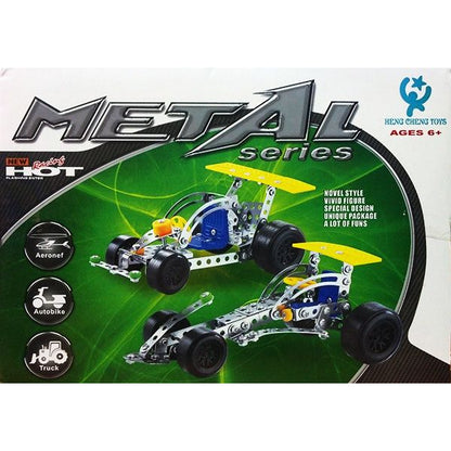 مجموعة بناء معدنية من هينغ تشنغ، 18 قطعة، مناسبة للأطفال من عمر 6 سنوات فما فوق - رقم: 016 