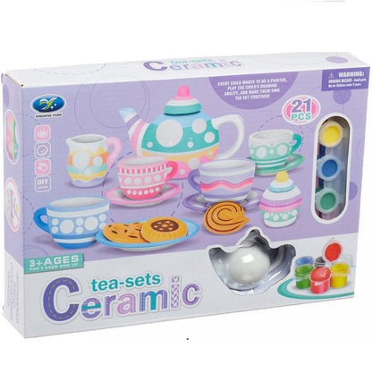 لعبة تلوين طقم شاي سيراميك من شينغشينغ يوان - 21 قطعة - رقم: 868-E37