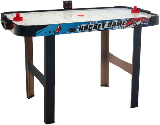 Air Powered Hockey Table Electronic LED Score Board Game 2 Pucks, 2 Pushers