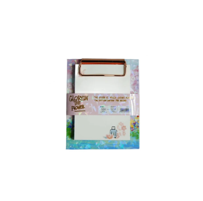M&G Sakura Time Mini Clip Board with 50 Sheet 12.5x10 cm No:G98575 (Assorted Colours)
