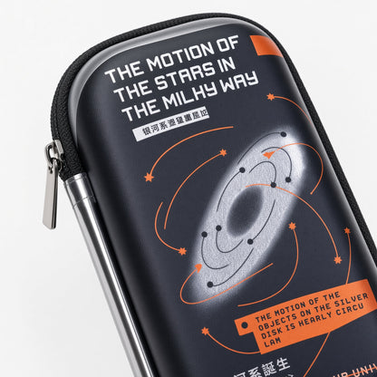 M&G Chenguang Waterproof EVA Pencil Case with Large Capacity 1 Zipper Pocket – Galaxy Design, Black - No: APB932MP
