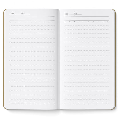 YASSIN Golden Notebook – A5 Ruled Notebook, 192 Pages, 8 mm Lines, 70 GSM, Elastic Closure, Pen Holder, 12 × 19.5 cm - No: 1323