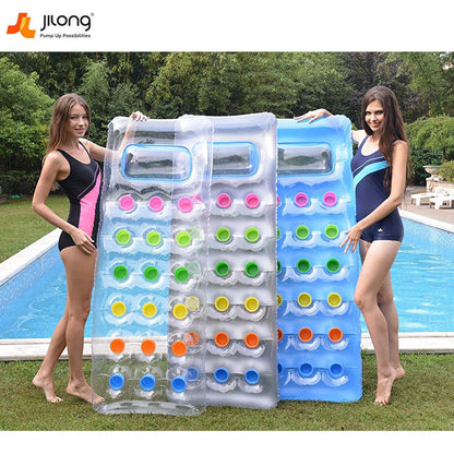 كرسي استرخاء عائم قابل للنفخ من جيلونج مع نافذة، مقاس 190 × 70 سم - رقم: 27131