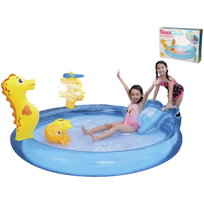 JIlong Children's pool Sea life 200cm*152cm*40cm - No:57173