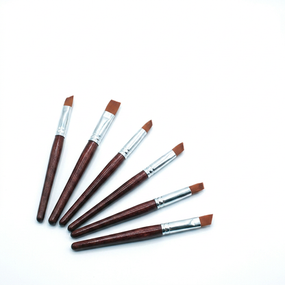 Preparation brush set 5 pieces studio packshot with label