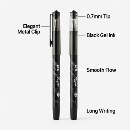M&G Chenguang Rapid Stick Gel Pen 0.7mm – Black Ink | Smooth Writing | Metal Clip - 1 Pcs - No: AGP11574 (Copy)