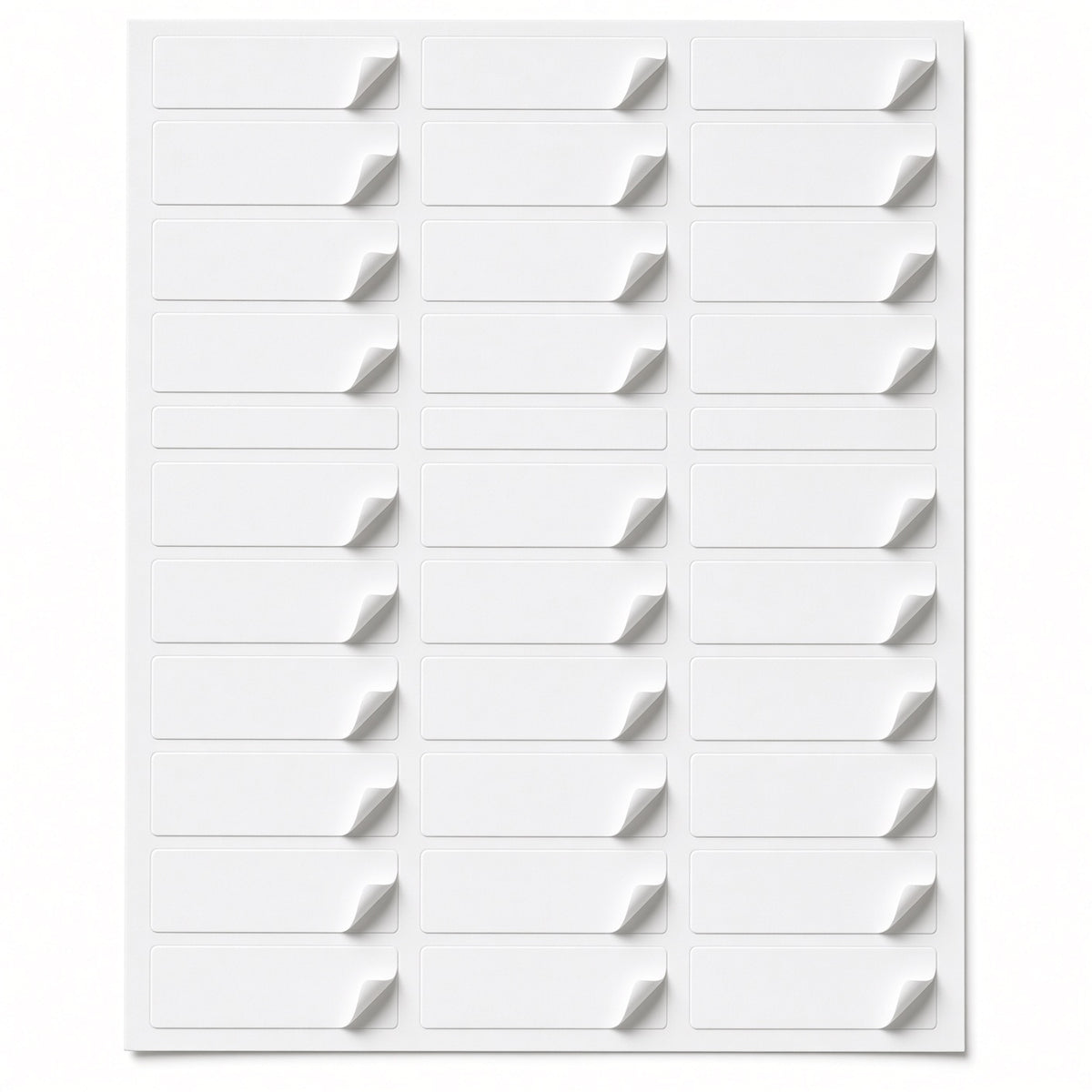 Yassin Professional Medium Adhesive Label Sticker, 29.7x70 mm With Premium Material - Size: A4 - 30 Labels in Sheet - 100 sheets - No: 0724
