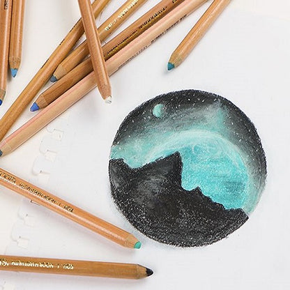 مجموعة أقلام تلوين باستيل ناعمة من كوهي نور جيوكوندا، علبة معدنية، 24 قطعة - رقم: 882802400PL 