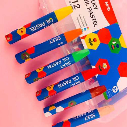 أقلام تلوين زيتية حريرية من إم آند جي، ١٢ لونًا، رقم المنتج: AGM900J8