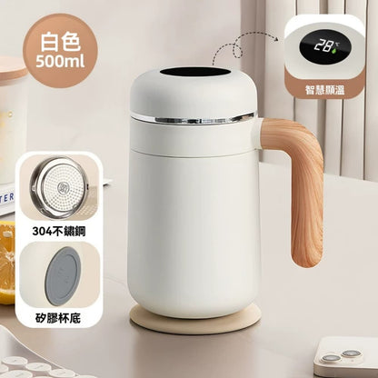 500ml Vacuum Insulated Stainless Steel Coffee Mug with Handle – Leakproof Thermal Travel Mug for Hot & Cold Drinks