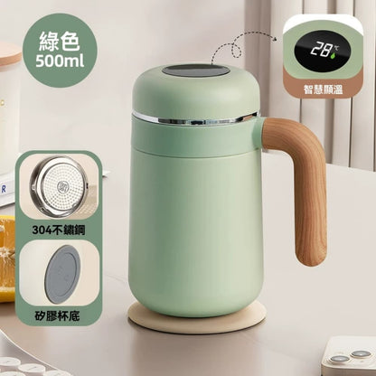500ml Vacuum Insulated Stainless Steel Coffee Mug with Handle – Leakproof Thermal Travel Mug for Hot & Cold Drinks