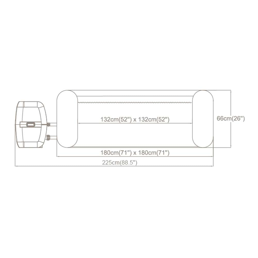 Bestway Inflatable 6-Seater Hydro massage 180x66cm Lay-Z Spa Ibiza AirJet - No:60015