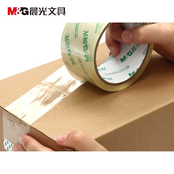 شريط لاصق شفاف للغاية لإغلاق الكرتون من إم آند جي تشنغوانغ - 48 مم × 40 ياردة - رقم: AJD97337