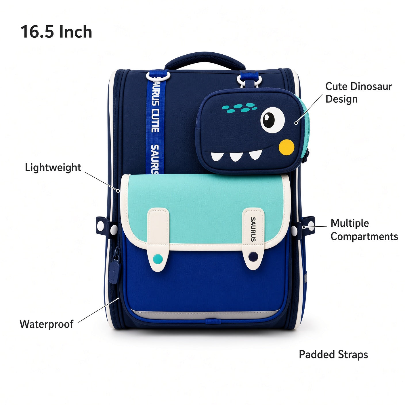 M&G Chenguang 16.5-Inch Kids School Backpack – Lightweight Waterproof Backpack with Multiple Compartments - No: ABB904Q322