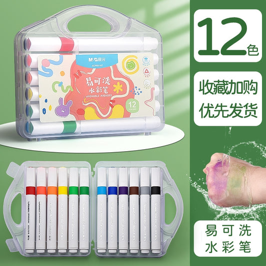 M&G Chenguang Morning light washable watercolor Markers 12 Colors - No:ACP901AT
