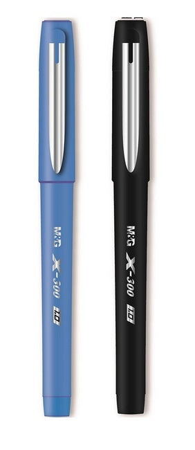 M&G Chenguang Classic Office X-300 Gel Pen 1.0 Stylish Design with Metal Clip, Luxury Comfortable Rubber Coated Barrel Premium Writing Experience - Blue or Black - 1pcs - No: AGPV8673