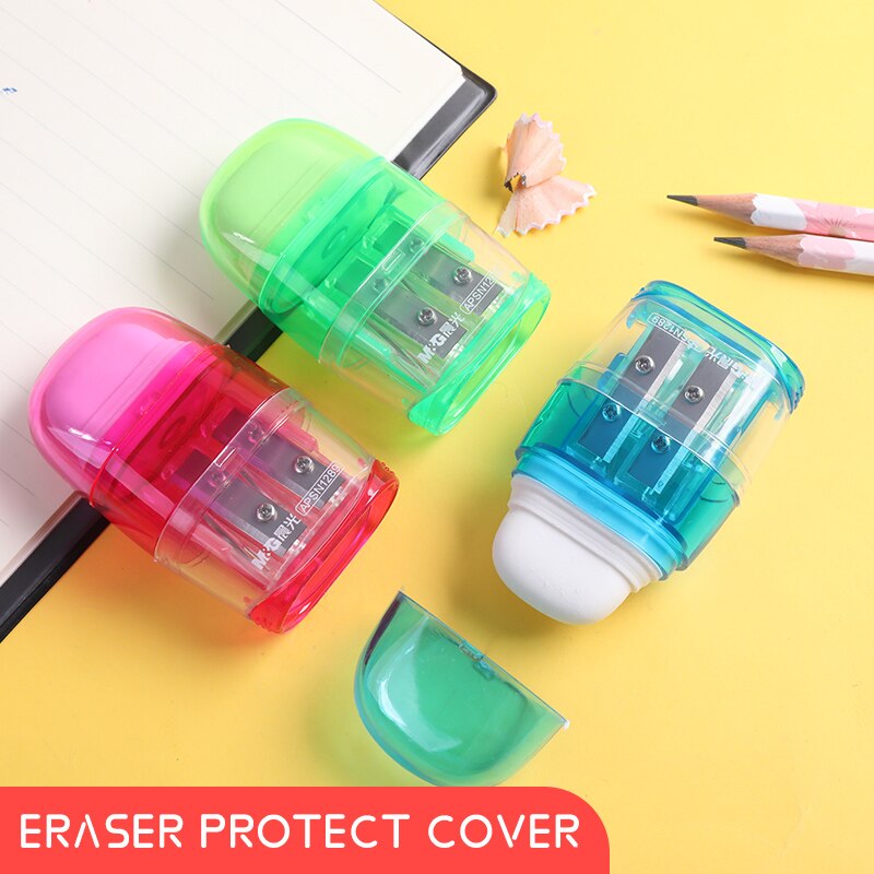 M&G 2in1 Eraser with Pencil Sharpener Double Holes - No:APSN1289 - 1 pcs