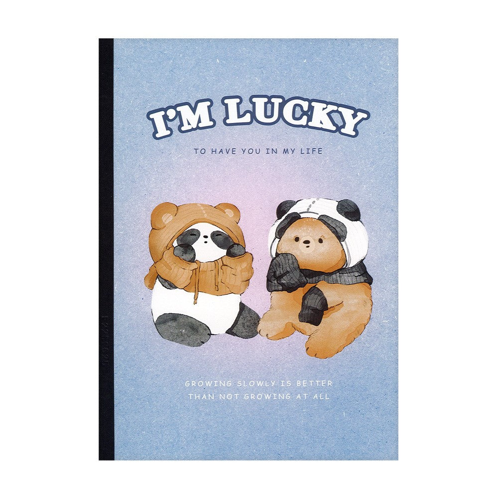 M&G Chenguang A5 Lined Notebook – Bear & Panda Collection, 40 Sheets, 8.5 mm Ruled Pages, 4 Assorted Designs - 1pcs - No: APNBC047