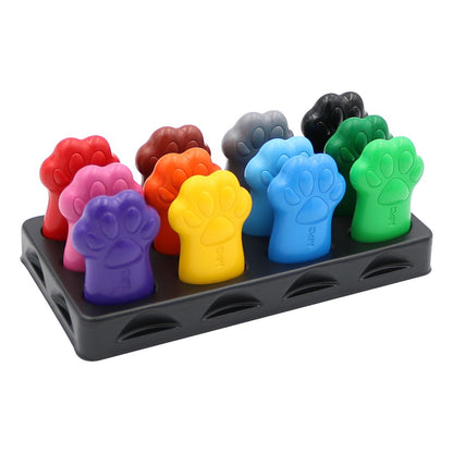 M&G Chenguang So Many Cats Claw Shaped Wax Crayon 12 Colors Bright and Safe Artistic Expression, SMC, Non-Toxic- No:AGMX4151