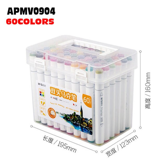 مجموعة أقلام تحديد مزدوجة الرأس من إم آند جي - 60 قطعة - رقم المنتج: APMV0904