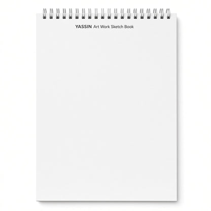 YASSIN Art Work Sketch Book A4 – 15 Sheets, 250 GSM, Spiral Bound Drawing & Sketch Pad white paper, 21 × 29.7 cm  - No: 1337