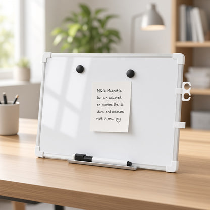M&G Chenguang Magnetic Whiteboard 25 × 35 cm – Dry Erase Writing Board with Magnetic Surface, Marker & Eraser, Compact Whiteboard for School, Office & Home - No: ADB983AT