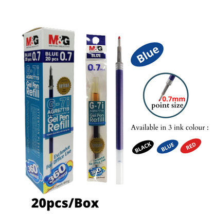 عبوة حبر جل M&amp;G Chenguang 0.7 مم R5 - أزرق - قطعة واحدة - رقم المنتج: AGR67T12