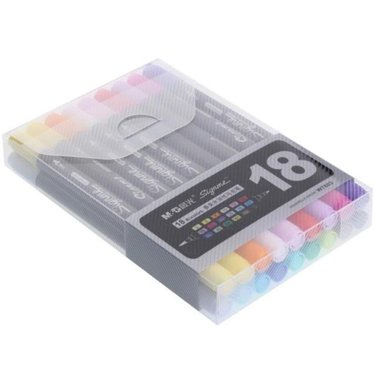 مجموعة أقلام تلوين مائية احترافية مزدوجة الرأس من إم آند جي تشنغوانغ سيغني، إبداعات فنية نابضة بالحياة - رقم: APMW7603