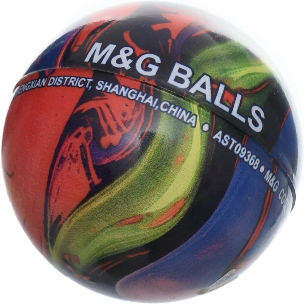 Kids playing with small colorful M&G rubber balls