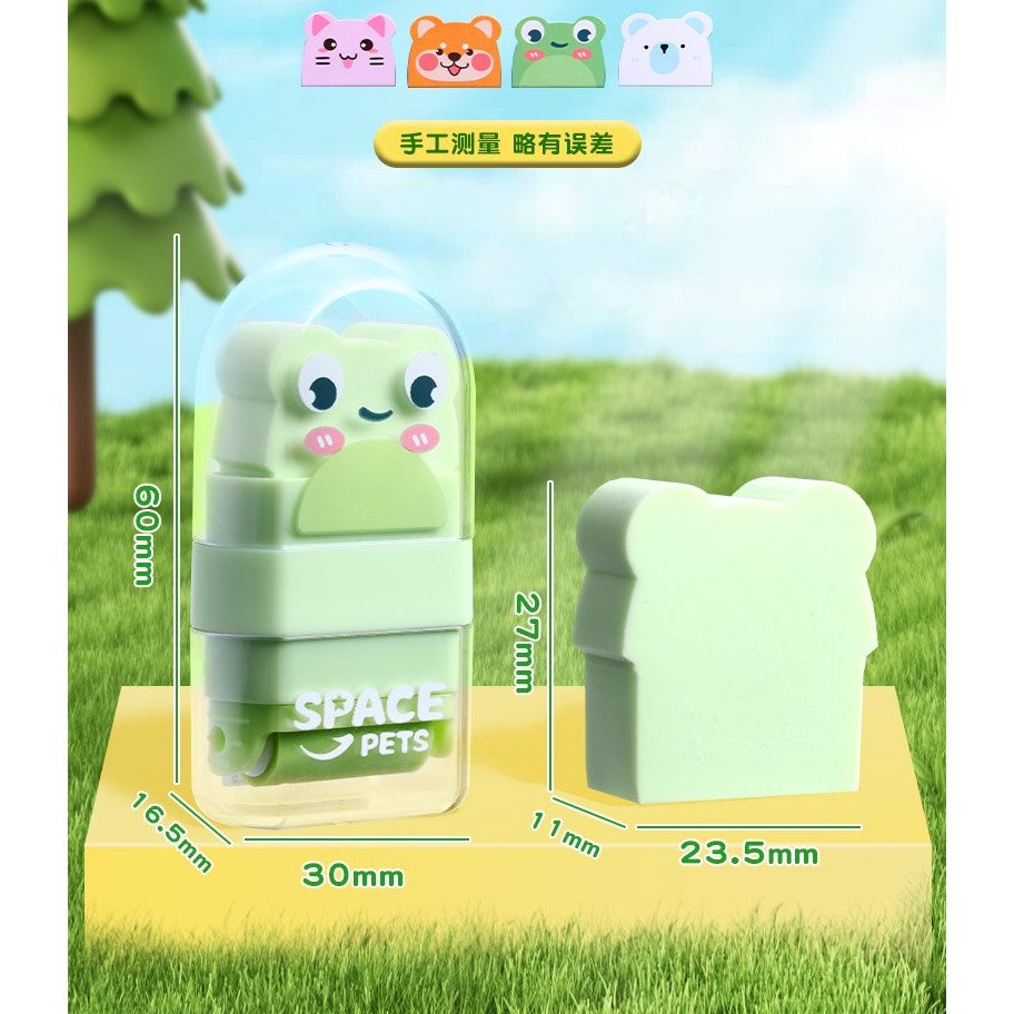 ممحاة M&amp;G Space Pets مع بكرة تجميع الفضلات رقم: AXPQ5501 (ألوان متنوعة) - قطعة واحدة